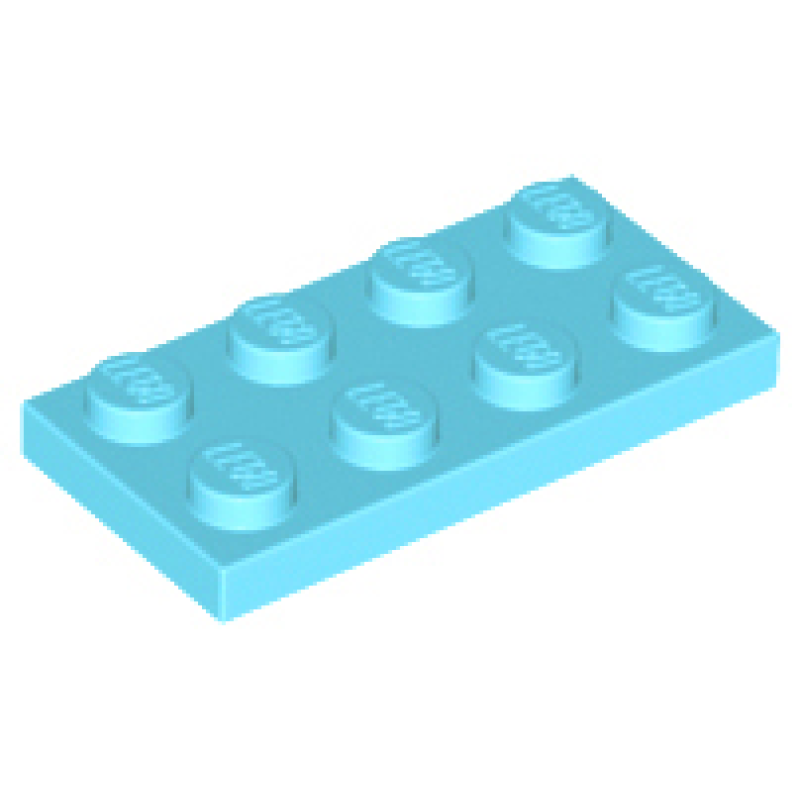 Plaat 2x4 Medium Azure